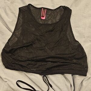 La SENZA Black Sheer Crop Top